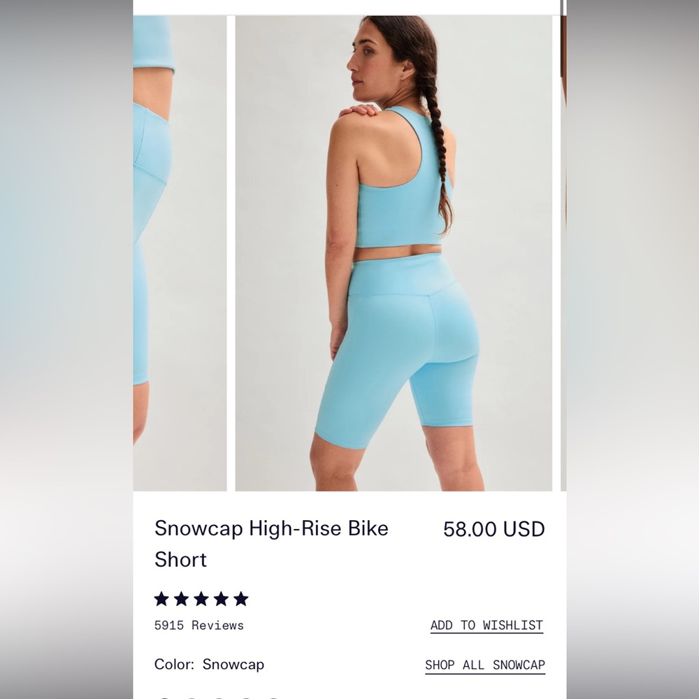 Girlfriend Collective High Rise Compressive Bike Short - Picture 7 of 8